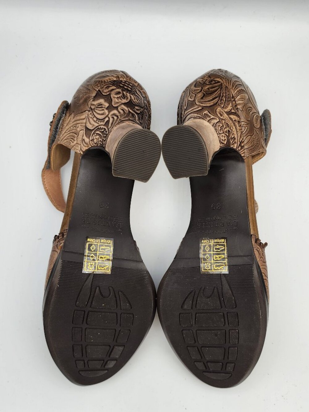 "Visionary" Embossed Leather Mary Jane Heels by L'Artiste | Women's 8.5 - Picture 8 of 17
